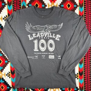 Vintage Leadville Trail 100 Long Sleeve Shirt Gray Race Across The Sky XL